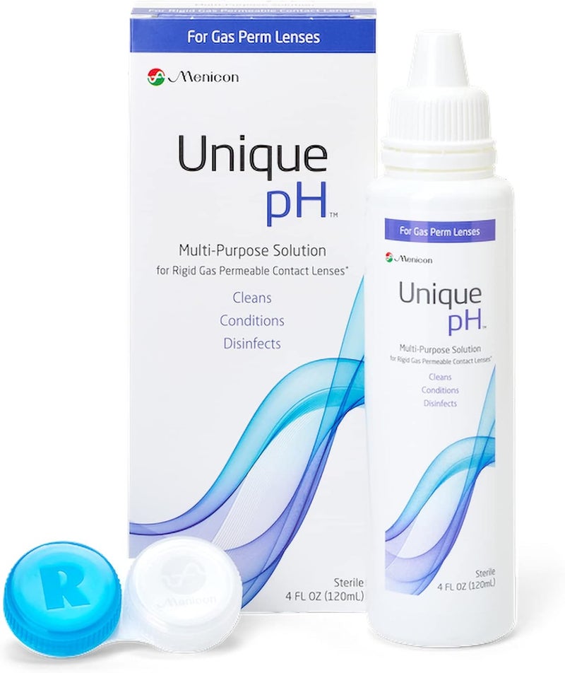 Menicon Unique pH Multi-Purpose Solution Plus RGP Lens Case, ONE 4 Fluid Ounce (120 Milliliter) Bottle - Image 1